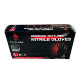 BLACK NITRILE GLOVES 8 MIL EX STRONG PPE TATTOOIST MECHANIC LATEX & POWDER FREE