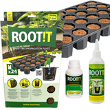 ROOT!T Peat Free 24 Plug Filled Tray, Root it Rooting Gel, First Feed