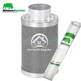 Rhino Hobby Carbon Filter Kit Air Odour Extraction Fan Combi Ducting Hydroponics