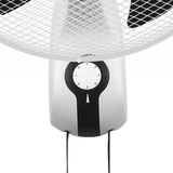 White 16" Wall Mounted Oscillating Fan 40cm 3 Speed Setting CYCLONE Air Cooling