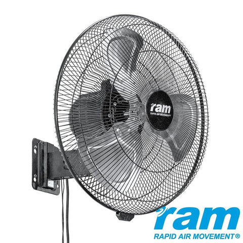 RAM 18" Heavy Duty Wall Fan 3 Speed - Home, Office, Grow Room Fan, Hydroponics