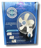 16" Wall Fan Oscillating Unique "O" Pattern Air Movement 3 speed WindKing Cyclone