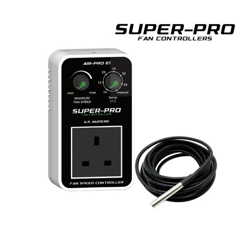 SUPER-PRO FAN SPEED CONTROLLER with Thermostatic Tempreture Probe 6.5 amp