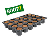 ROOT!T Peat Free 24 Plug Filled Tray, Root it Rooting Gel, First Feed