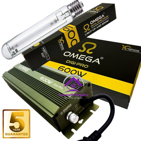 OMEGA PRO 600w Dimmable Digital Ballast, 600 Watt Dual Spectrum Grow Flower Bulb