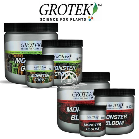GROTEK Monster Bloom & Grow Pro Plant Powder Nutrients Flowering & Veg Boosters