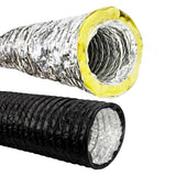 Flexible Ducting - Black Combi or Acoustic Insulated,  4” 5” 6” 8” 10” 12 inch