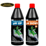 Growth Technology pH Up & Down Water Control Solution Hydroponics 1L 5L