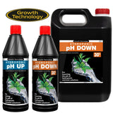 Growth Technology pH Up & Down Water Control Solution Hydroponics 1L 5L