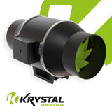 KRYSTAL Twin Speed Inline Fan Dual Speed Extractor Fan 4" 5" 6" 8" 10" 12"