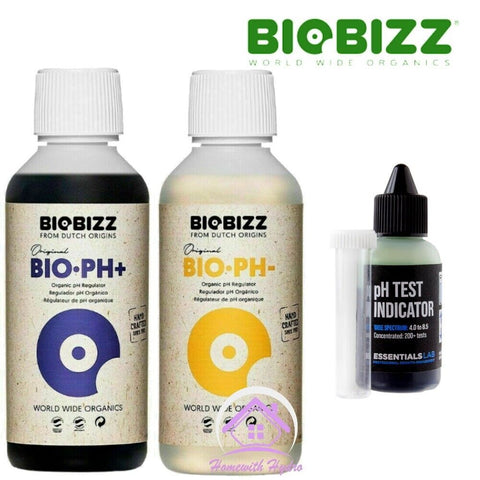 BIOBIZZ ORGANIC pH UP & pH DOWN Control 250ml Bottles Twin Pack + Ph Test Kit