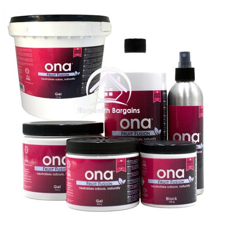 ONA Block, Gel or Liquid Odour Control Neutraliser Eliminate Smells FRUIT FUSION