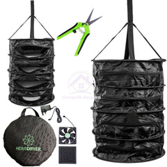 HERB DRYER Bud Odour Free Drying, Fan, Carbon Filter, Dry Rack Net Hydroponics