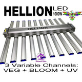 HELLION 1000w LED Variable Full Daylight Spectrum 3 Channel Grow Bloom UV Light