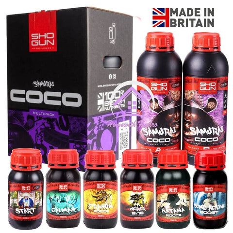 SHOGUN SAMURAI COCO Multipack Starter Pack Hydroponic Nutrient Feed & Boosters