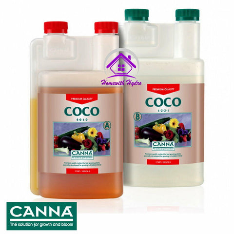 Canna Coco A+B 1 Litre Veg & Flower Plant Food Base Nutrients Hydroponics