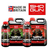 Shogun Samurai TERRA GROW or BLOOM Soil, Base Feed Premium Nutrients Hydroponics