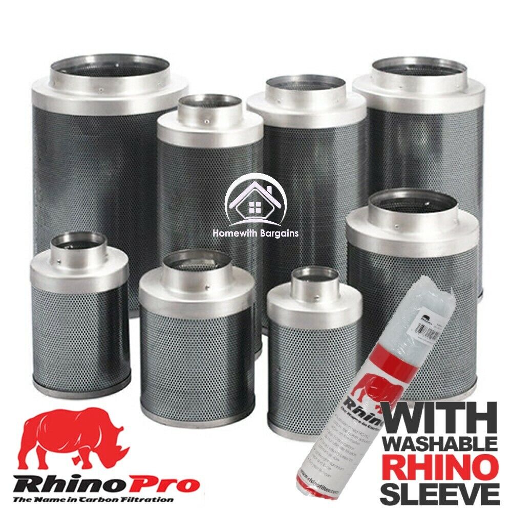 Carbon Filter RHINO PRO 4" 5" 6"   includes SLEEVE Odour Control Hydro