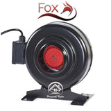 FOX In-line Extractor Fan Metal Housing Air Odour Control 4" 5" 6" 8" 10" 12"