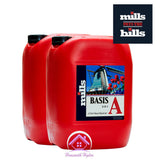Mills Nutrients Basis A & B Plant Feed: Soil, Coco, Hydroponics - 1L, 5L, 10L