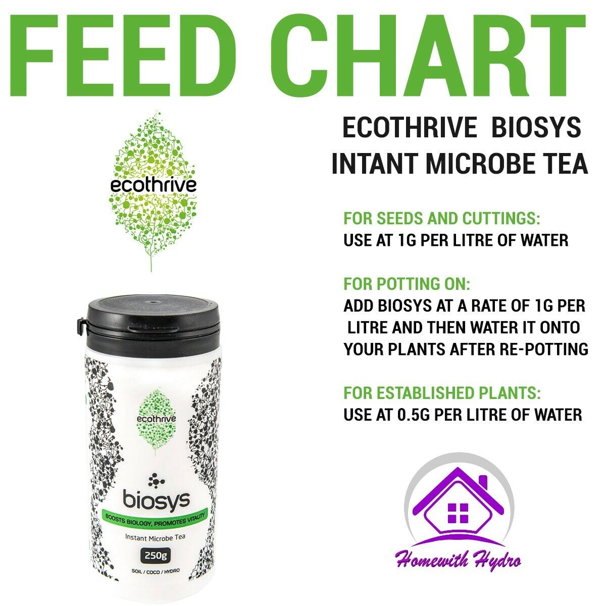 Native Microbe Tea Fungus Gnat Killer Ecothrive Biosys Instant Microbe Tea Powder 50g ...