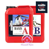 Mills Nutrients Basis A & B Plant Feed: Soil, Coco, Hydroponics - 1L, 5L, 10L