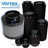 VORTEX PREMIUM CARBON FILTER, Air Odour Scrubber 6" (150x300mm) Hydroponics
