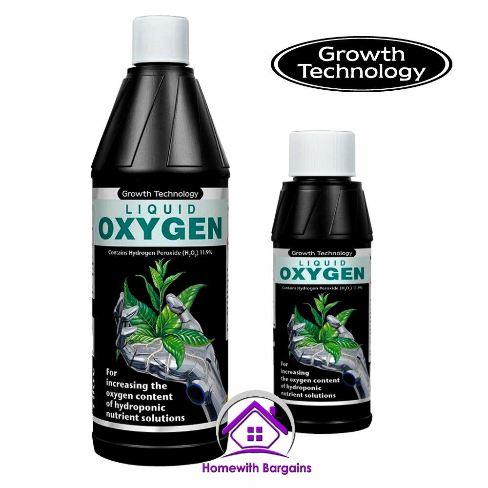 Growth Technology LIQUID OXYGEN Nutrient Additive Healthy Plants Hydroponics