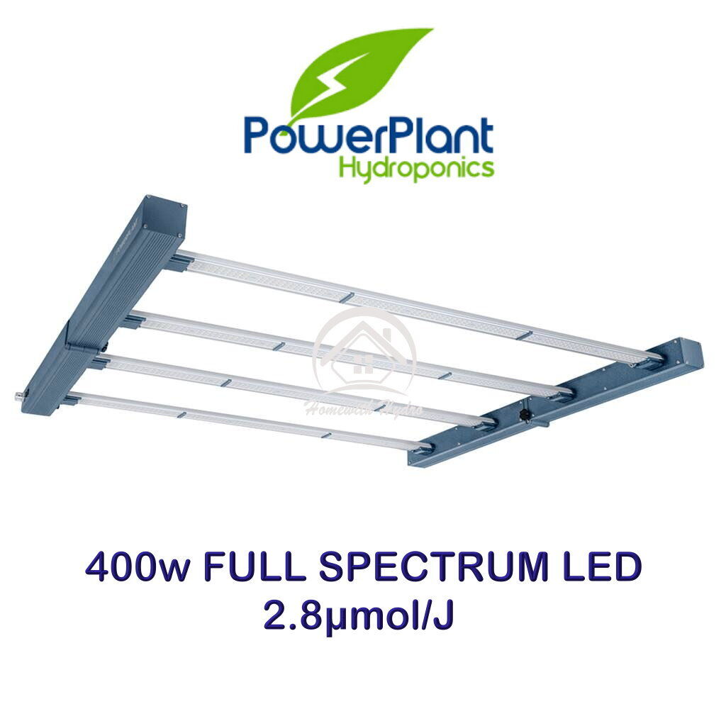 400w POWERPLANT LED 4 Bar Fixture - Full Spectrum 2.8µmol/J Complete Grow Light