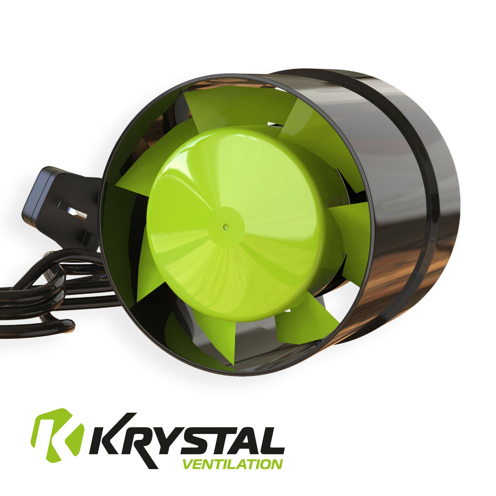 Krystal Eco Duct Inline Lüfter - 4/5/6 Zoll Abzieher Für Growbox, Leise, 18W Krystal Eco Duct Inline Lüfter - 4/5/6 Zoll Abzieher Für Growbox, Leise, 18W