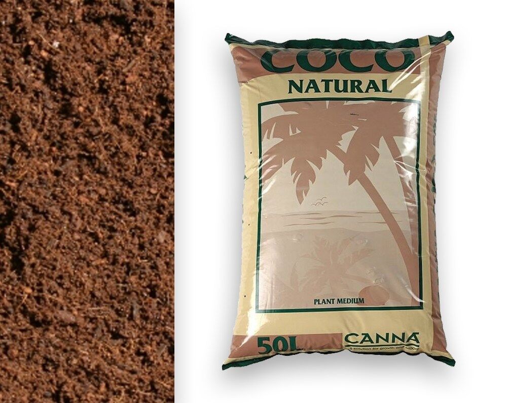 CANNA COCO NATURAL 50 Litre Bag Coir Growing Plant Medium Hydroponics