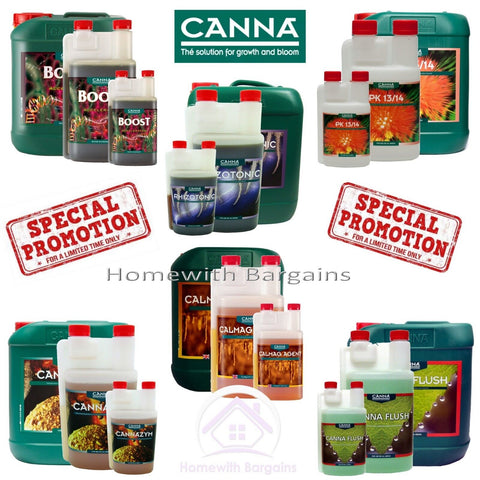 CANNA ADDITIVES: Boost Rhizotonic Cannazym PK 13/14 CalMag Flush - Hydroponics