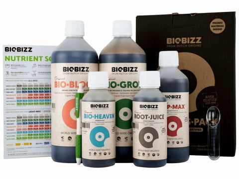 BIOBIZZ Official Starter Pack Bio Grow, Bloom, Top Max, Bio Heaven, Root Juice