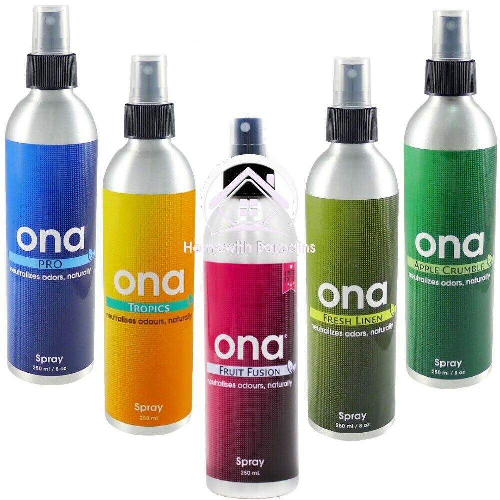 ONA Spray 250ml Odour Smell Control Neutralising Air Odor Agent -  All Scents!