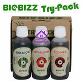 BIOBIZZ Indoor Try Pack 250ml Bio Grow, Bio Bloom, Top Max. Organic Plant Feed