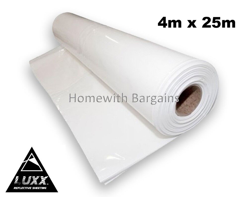 Heavy Duty White Floor Sheeting Grow Room Flooring 4m x 25m - 200mu Hydroponics