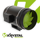 KRYSTAL Twin Speed Inline Fan Dual Speed Extractor Fan 4" 5" 6" 8" 10" 12"