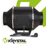 KRYSTAL Twin Speed Inline Fan Dual Speed Extractor Fan 4" 5" 6" 8" 10" 12"