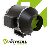 KRYSTAL Twin Speed Inline Fan Dual Speed Extractor Fan 4" 5" 6" 8" 10" 12"