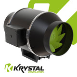 KRYSTAL Twin Speed Inline Fan Dual Speed Extractor Fan 4" 5" 6" 8" 10" 12"