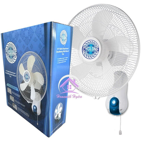 16" Wall Fan Oscillating Unique "O" Pattern Air Movement 3 speed WindKing Cyclone